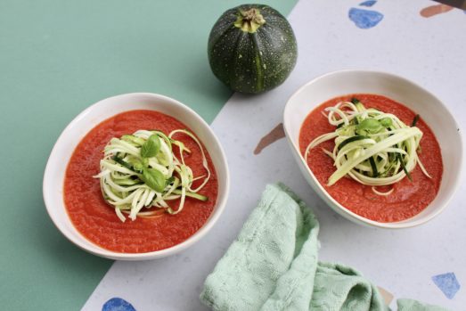 zupa krem z pomidorów z makaronem z cukinii Thermomix przepisy dieta dr dąbrowskiej