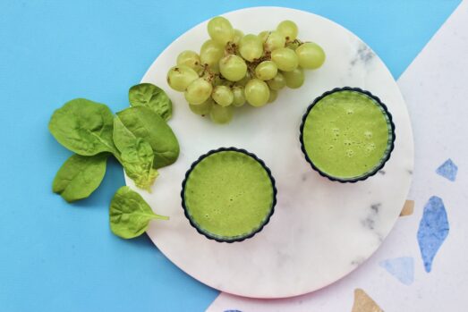jesienne Zielone smoothie ze szpinakiem i winogronami Thermomix przepisy Dietomix