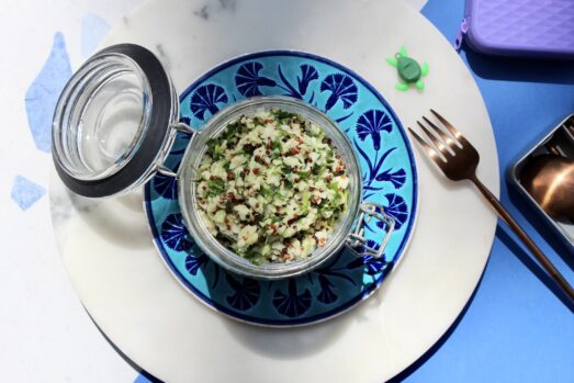 ekspresowa sałatka z komosą ryżową i ziołami Thermomix przepisy Dietomix