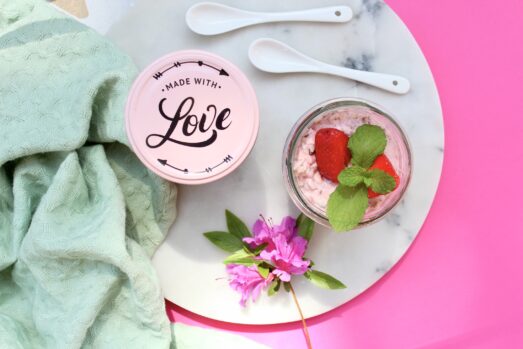 Nocna owsianka z truskawkami - przepis Thermomix