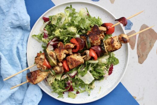 Szaszłyki z kurczaka z warzywami