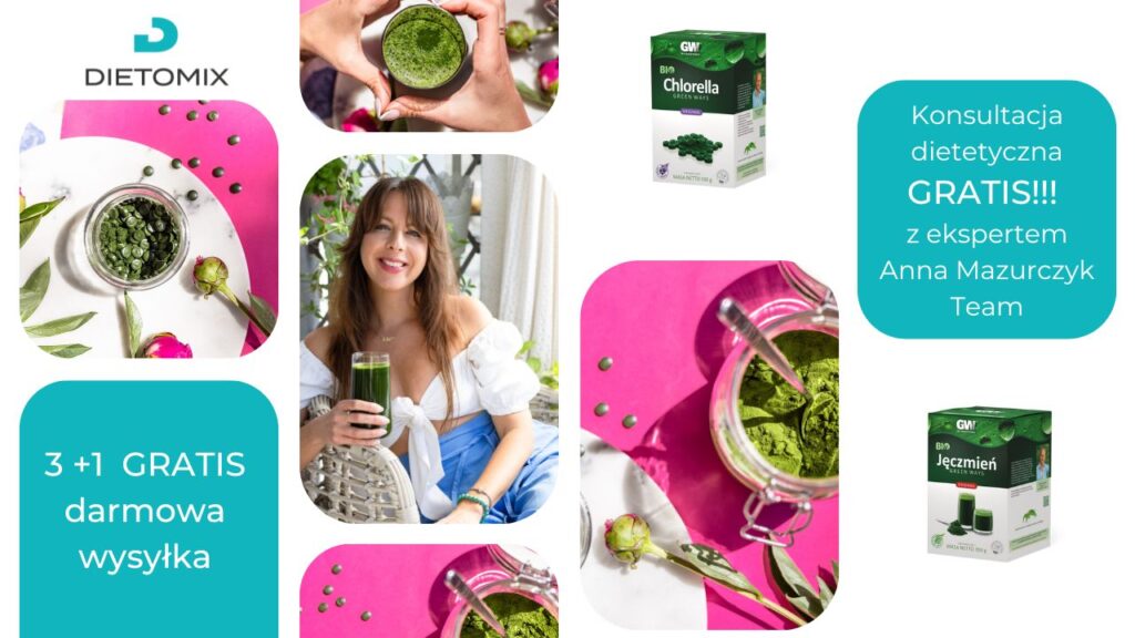 Zestaw 3+1 gratis Chlorella Jęczmień Green Ways